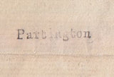 129053 1777 'PARTINGTON' LONDON GENERAL POST RECEIVER'S HAND STAMP OF RICHARD PARTINGTON OF HOLBORN ON LETTER LONDON TO BRIDGWATER, SOMERSET.