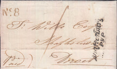 129084 1841 MAIL HENSTRIDGE, DORSET TO SHAFTESBURY WITH 'SHAFTESBURY/PY P' HAND STAMP (DT461).