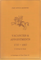 129093 'POST OFFICE ARCHIVES: VACANCIES AND APPOINTMENTS 1737-1957 A listing by Rank'.