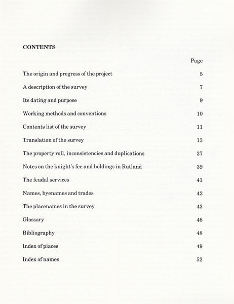 129100 'THE OAKHAM SURVEY 1305' BY THE OAKHAM SURVEY RESEARCH GROUP/RUTLAND RECORD SOCIETY.