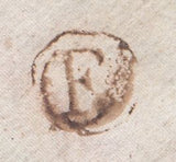 129120 1781 'F' LONDON GENERAL POST RECEIVER'S HAND STAMP OF WILLIAM FLEXNEY ON MAIL LONDON TO LUDLOW.