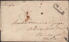 129133 CIRCA 1825-1832 MAIL TORQUAY TO PLYMOUTH WITH 'NEWTON ABBOT/P.Y POST' HAND STAMP (DN953).