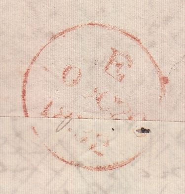 129163 1832 CROSS WRITTEN LETTER CROSS, SOMERSET TO LONDON WITH 'CROFS/PENNY POST' HAND STAMP (SO435).