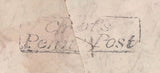 129163 1832 CROSS WRITTEN LETTER CROSS, SOMERSET TO LONDON WITH 'CROFS/PENNY POST' HAND STAMP (SO435).