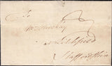 129245 1767 MAIL FROM 'DUCHY OFFICE', LONDON TO LITCHFIELD, STAFFS WITH 'W.F' GENERAL POST RECEIVER'S HAND STAMP (L69) OF WILLIAM FLEXNEY.