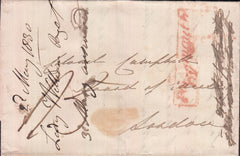 129251 1830 MAIL SOUTHSEA, HANTS TO LONDON WITH 'PORTSMOUTH/PY POST' HAND STAMP (HA1041).