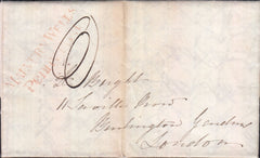 129317 1830 MAIL MALVERN TO LONDON WITH 'MALVERN WELLS/PENNY POST' HAND STAMP (WO508).