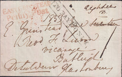 129331 1833 FREE FRONT EAST GRINSTEAD, SUSSEX TO GLASTONBURY WITH 'EAST GRINSTEAD/PENNY POST' HAND STAMP (SX508).