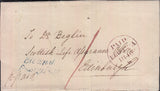 129337 1840 MAIL ELLAND, WEST YORKS TO EDINBURGH WITH 'ELLAND/PENNY POST' HAND STAMP IN BLUE (YK934).