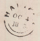 129338 1843 MAIL ELLAND, WEST YORKS TO HALIFAX WITH 'ELLAND/PENNY POST' HAND STAMP (YK934).