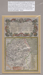 129382 CIRCA 1720 OWEN AND BOWEN MAP 'THE ROAD FROM LONDON TO WEYMOUTH' ILLUSTRATING WILTSHIRE.