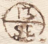 129468 1764 'RJ' LONDON GENERAL POST RECEIVER'S HAND STAMP OF ROBERT JONES ON MAIL LONDON TO EDINBURGH.