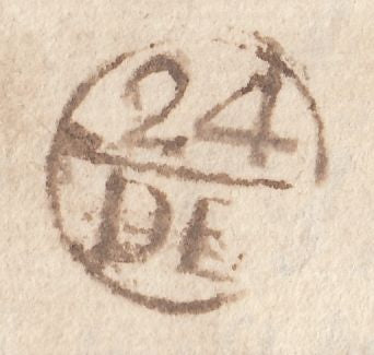 129470 1751 LARGE PART LETTER LONDON TO LICHFIELD WITH 'RJ' LONDON GENERAL POST RECEIVER'S HAND STAMP.
