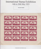 129475 COLLECTION LONDON INTERNATIONAL STAMP EXHIBITION HELD IN MAY 1923.