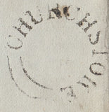129506 1847 MAIL CHURCHSTOKE, MONTGOMERYSHIRE TO SHREWSBURY WITH 'CHURCHSTOKE' UDC (W784).