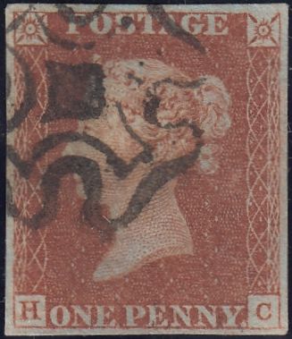 129534 1841 1D PL.16 (SG8)(HC WITH DOUBLE LETTER SPEC BS5b) WITH MALTESE CROSS 'SOLID CENTRE'.