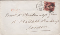 129558 COLLECTION OF 'EXETER/285' CANCELLATIONS 1858-1901.