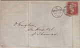 129558 COLLECTION OF 'EXETER/285' CANCELLATIONS 1858-1901.