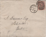 129558 COLLECTION OF 'EXETER/285' CANCELLATIONS 1858-1901.