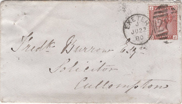 129558 COLLECTION OF 'EXETER/285' CANCELLATIONS 1858-1901.