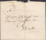 129591 1761 MAIL TO HEREFORD WITH 'HERE/FORD' TWO LINE HAND STAMP (HE108).