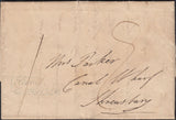 129607 1828 MAIL LEAMINGTON TO SHREWSBURY WITH 'LEAMINGTON' UDC (WA205) AND 'WARWICK/PENNY POST' HAND STAMP (WA414).