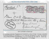 129651 COLLECTION OF UK INTERNAL REGISTERED MAIL 1888-1912 (43 ITEMS).