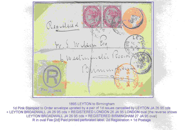 129651 COLLECTION OF UK INTERNAL REGISTERED MAIL 1888-1912 (43 ITEMS).