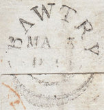 129729 1841/2 LARGE PART WRAPPER BAWTRY, SOUTH YORKSHIRE TO LONDON WITH BAWTRY MALTESE CROSS.