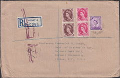 129754 1964 REGISTERED MAIL PUTNEY, LONDON TO USA WITH WILDING/REGIONAL USAGE.
