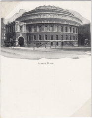 129783 CIRCA 1900 GLOSSY POST CARDS OF 'ALBERT HALL' AND 'BRITISH MUSEUM'.