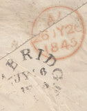 129814 1845 MAIL WRENTHAM, SUFFOLK TO UXBRIDGE WITH 'WRENTHAM/PENNY POST' HAND STAMP IN BLACK (SK435).