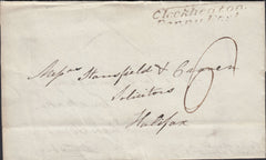 129840 1839 TURNED LETTER HALIFAX TO DEWSBURY AND CLECKHEATON TO HALIFAX WITH 'CLECKHEATON/PENNY POST' HAND STAMP (YK690).