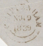 129843 1839 FREE MAIL CHIPPENHAM TO DEVIZES WITH 'CHIPPENHAM/PENNY POST' HAND STAMP (WL174).