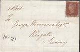 129862 1841 LARGE PART WRAPPER GODSTONE, SURREY TO REIGATE WITH MANUSCRIPT 'X POST'.