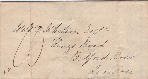 129899 1822 MAIL DORCHESTER TO LONDON WITH 'DORCHESTER/123' CIRCULAR DATE STAMP (DT225).