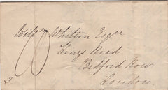 129899 1822 MAIL DORCHESTER TO LONDON WITH 'DORCHESTER/123' CIRCULAR DATE STAMP (DT225).