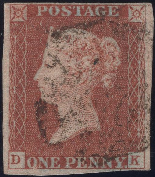 129969 1841 1D RED PL.9 (SG7)(DK) IVORY HEAD.