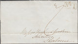 130067 1834 MAIL BRUTON, SOMERSET TO SHERBORNE WITH 'WINCANTON/5"Cl: Post' HAND STAMP (SO1004).