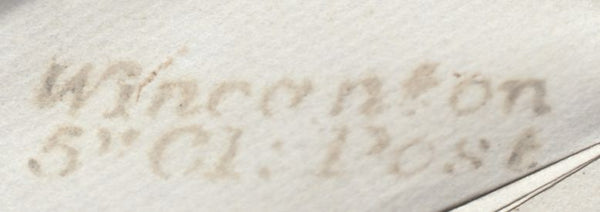 130067 1834 MAIL BRUTON, SOMERSET TO SHERBORNE WITH 'WINCANTON/5"Cl: Post' HAND STAMP (SO1004).