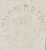 130088 1839 FREE MAIL HAYDON BRIDGE TO LONDON WITH 'WHITFIELD/PENNY POST' HAND STAMP (NR703).