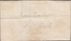 130265 1800 MAIL SALISBURY TO BATH WITH 'SALISBURY' HAND STAMP (WL613).