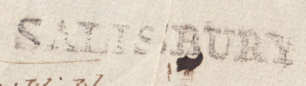 130280 1791 LETTER SALISBURY TO LONDON WITH 'SALISBURY' HAND STAMP (WL607).