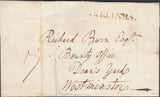 130281 1798 MAIL WESTBURY, WILTS TO LONDON WITH 'WESTBURY' HAND STAMP (WL797).