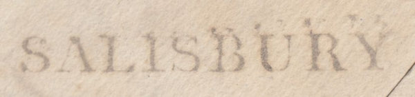 130290 1800 MAIL SALISBURY TO LYNDHURST, REDIRECTED TO BATH WITH 'SALISBURY' HAND STAMP (WL619).