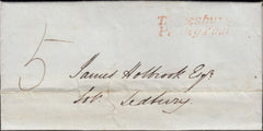 130299 1837 MAIL SEVERN END, TO LEDBURY WITH 'TEWKESBURY/PENNY POST' HAND STAMP (GL827).