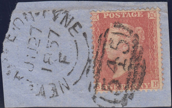 131129 1857 DIE 2 1D PL.47 'SAVOY STREET' PRINTING (C9(3)A) (BH) ON DATED PIECE.