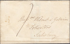 131159 1811 MAIL TO SALISBURY WITH 'SALISBURY/84' CIRCULAR DATE STAMP (WL625).