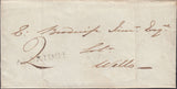 131189 1824 MAIL BANWELL, SOMERSET TO WELLS, SOMERSET WITH 'AXBRIDGE' HAND STAMP (SO23) AND 'WELLS SOM/PENNY POST' HAND STAMP (SO937).