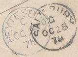131193 1878 MAIL HEYTESBURY, WILTS TO SALISBURY WITH '361' 3VOS OF HEYTESBURY IN DULL BLUE.